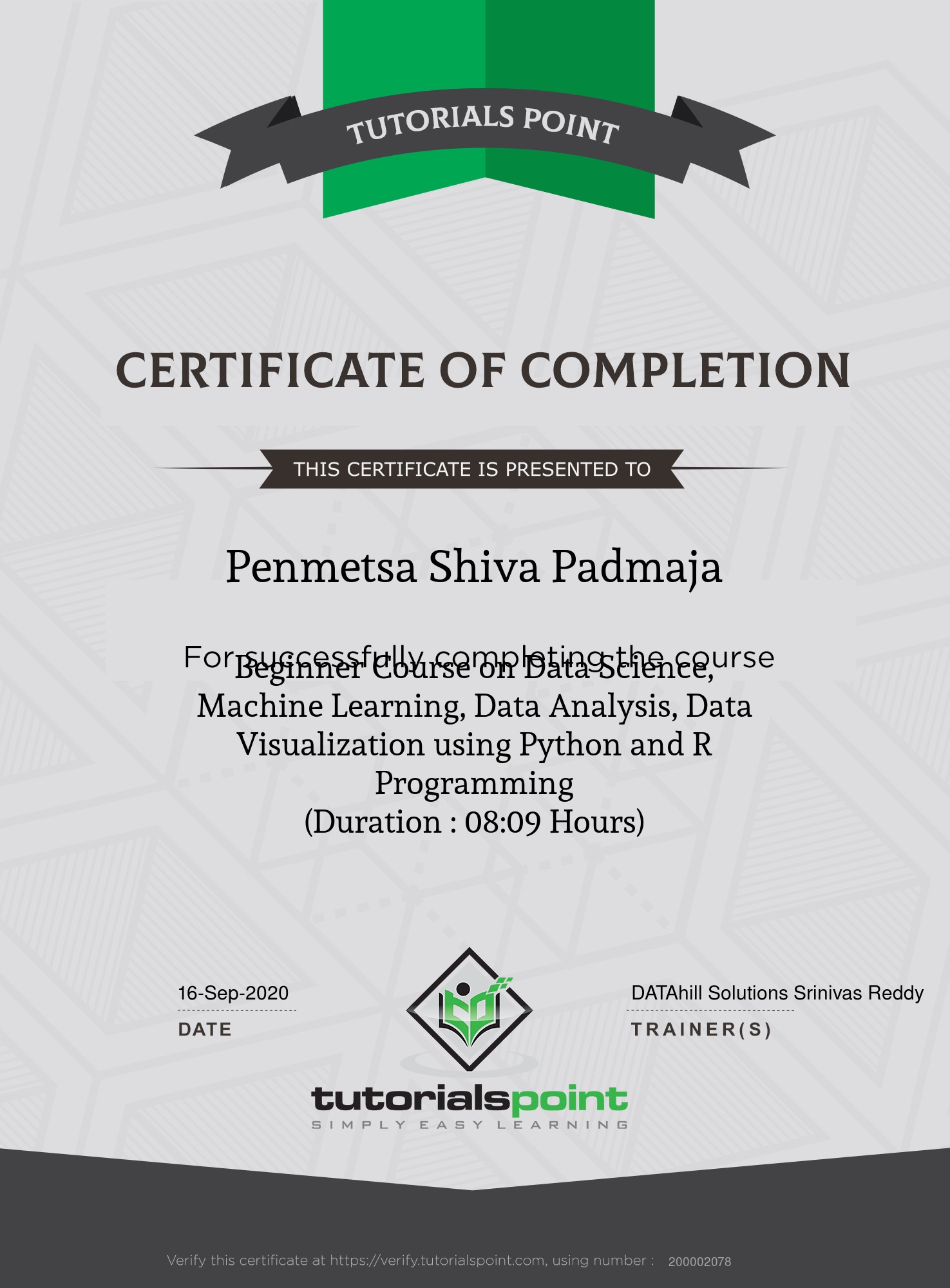 Data Science, Machine Learning, Data Analysis, Python & R