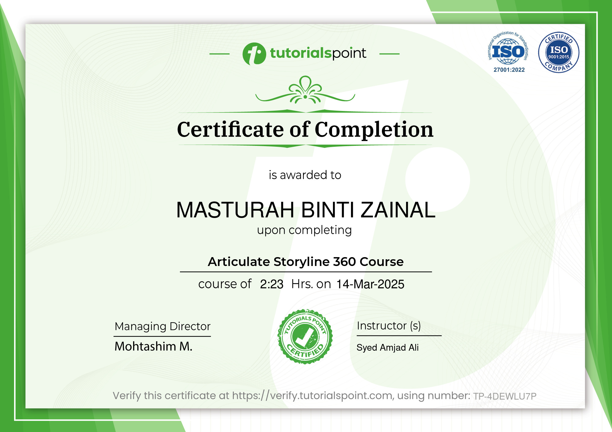 Articulate Storyline 360 Course