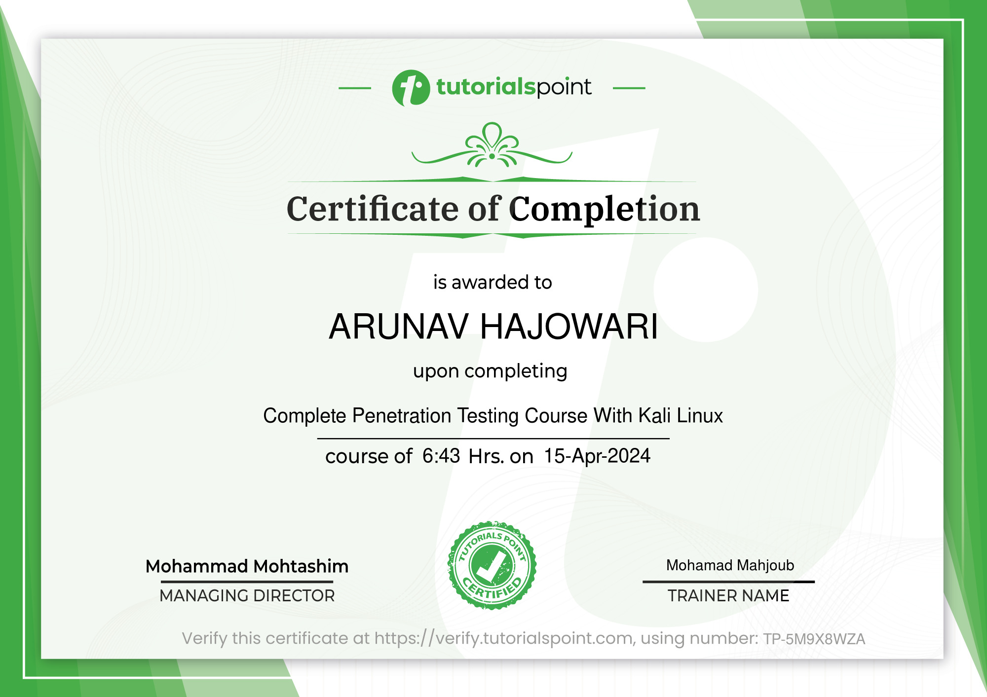 Complete Penetration Testing Course With Kali Linux