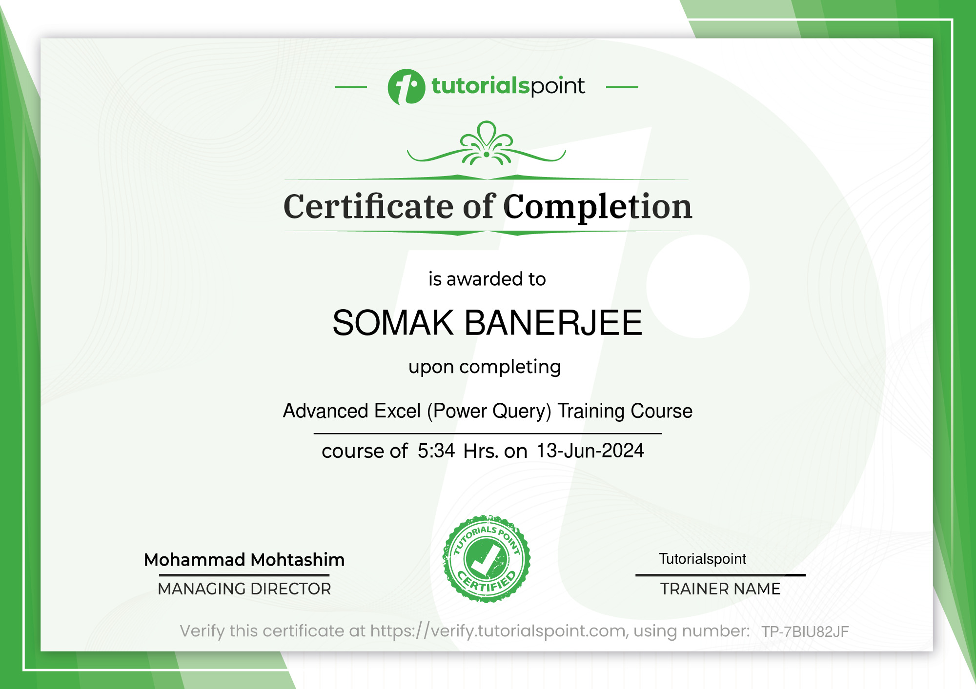 Advanced Excel (Power Query) Training Course