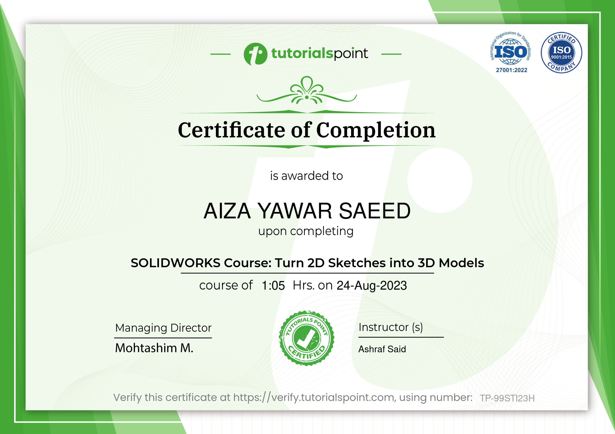 SOLIDWORKS Course: Turn 2D Sketches into 3D Models