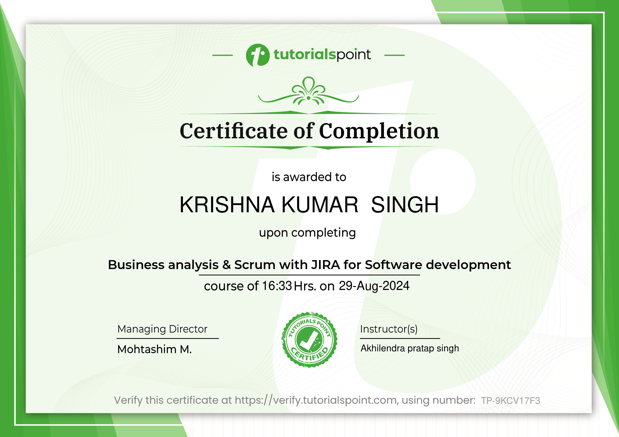 Business analysis & Scrum with JIRA for Software development
