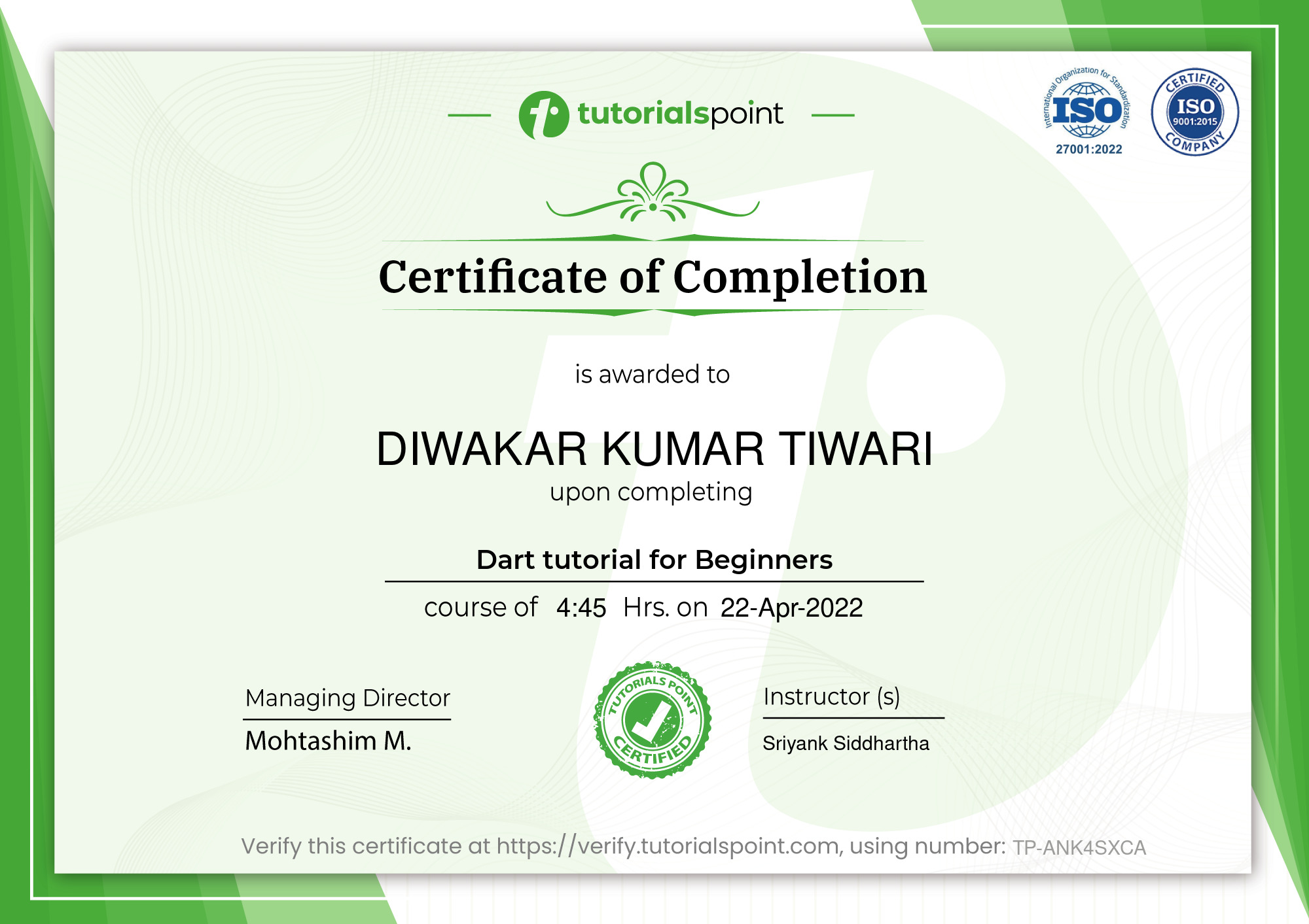 Dart Course for Beginners