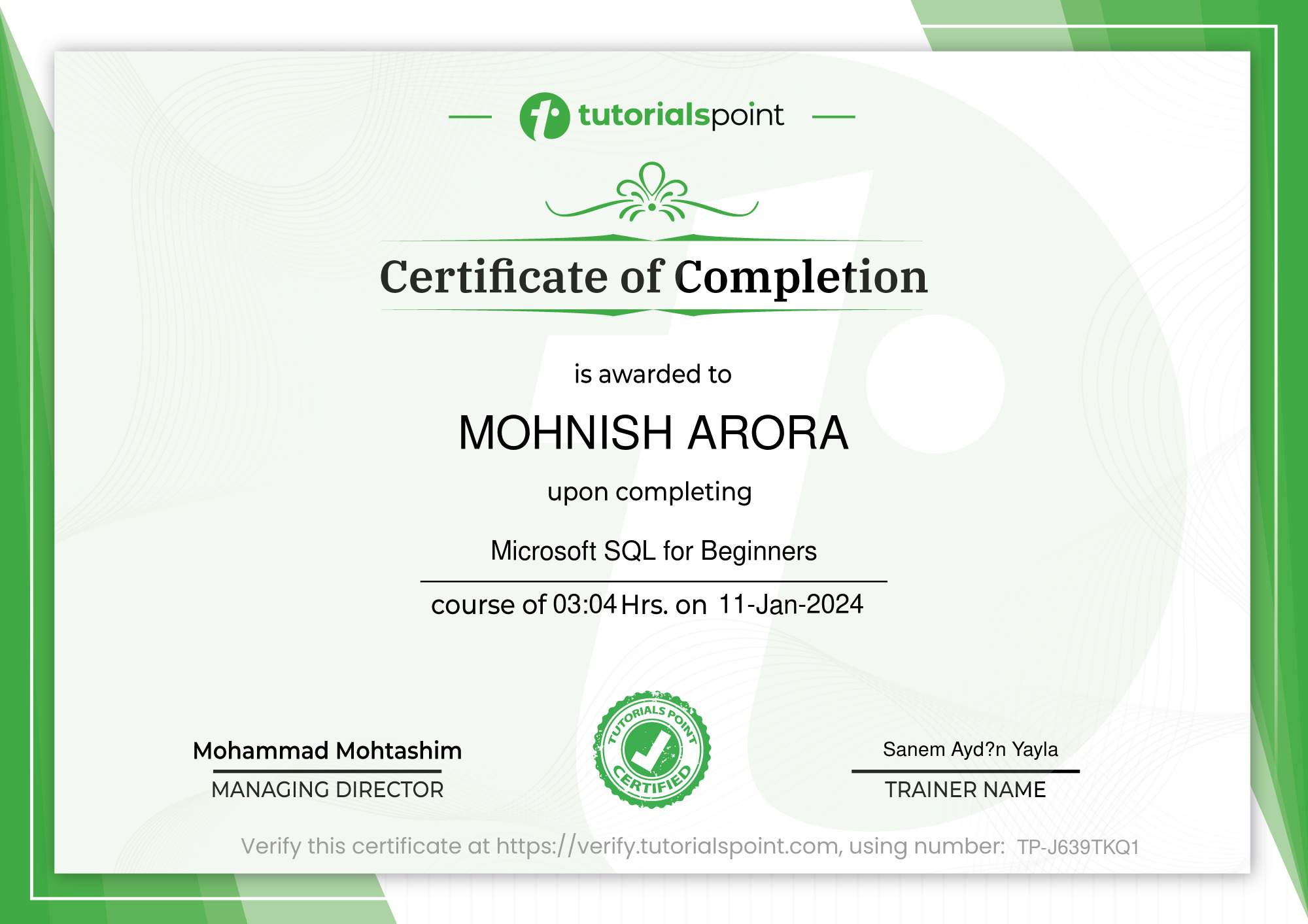 Microsoft SQL Training for Beginners