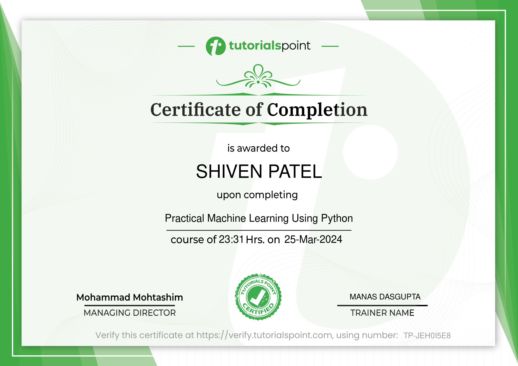 Practical Machine Learning Using Python