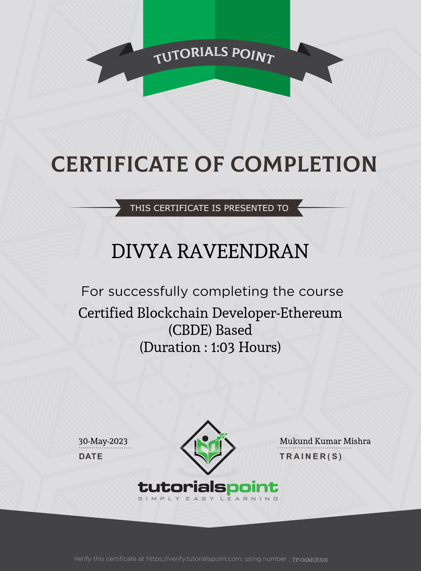 Certified blockchain developer Course - Ethereum (CBDE)