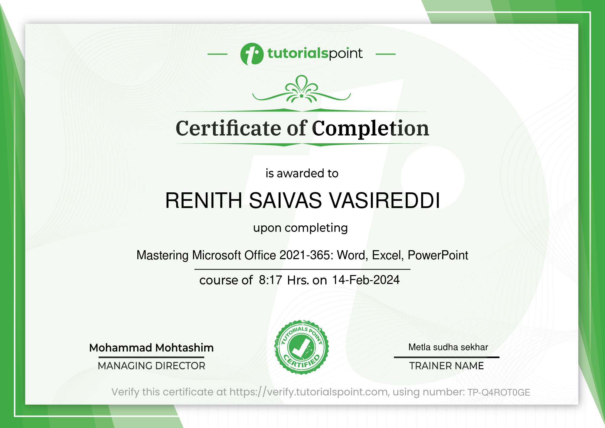Mastering Microsoft Office -365: Word, Excel, PowerPoint