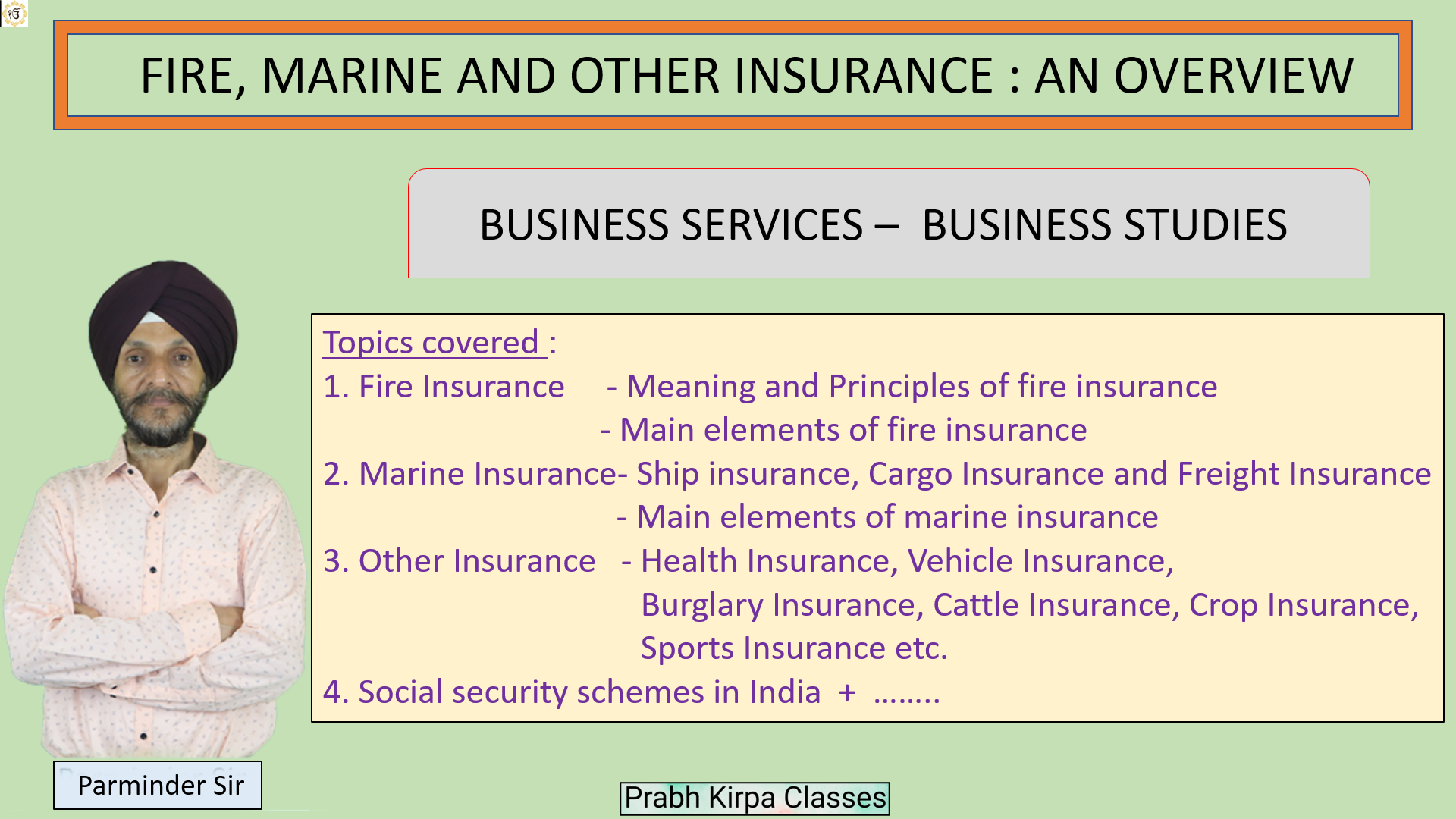 Fire, Marine & Other Insurance - An Overview Fire, Marine & Other Insurance - An Overview