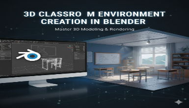 3D Classroom Environment Creation in Blender