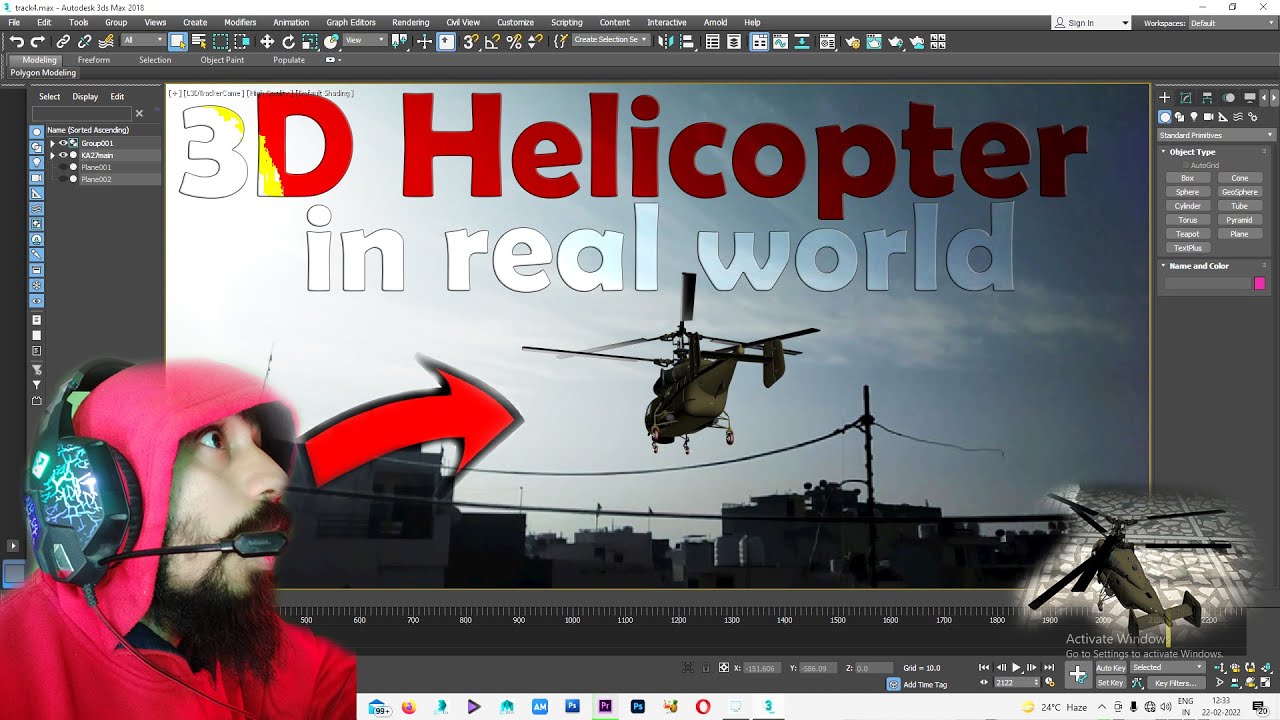 3D helicopter in real world 3D helicopter in real world