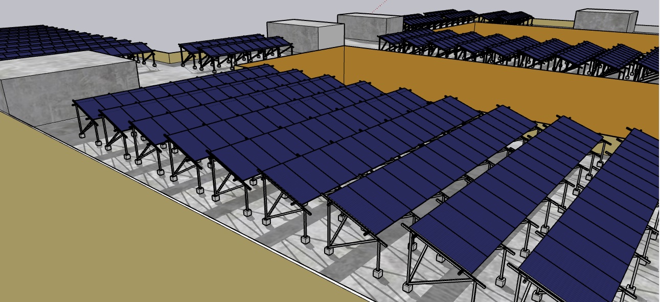 Design of 3D Solar Power Plant and Shadow Analysis in Google SketchUp Software