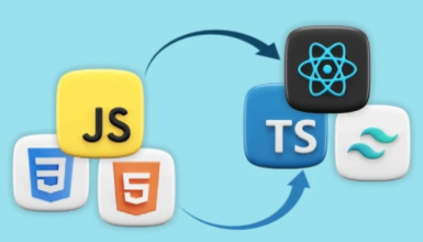 Write 30 projects in JavaScript-CSS then React-TS-Tailwind