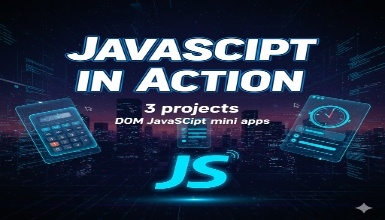 JavaScript in Action - 3 projects DOM JavaScript mini apps