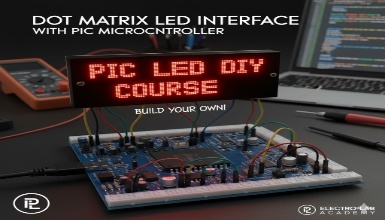 Dot Matrix LED Display Interface with PIC Microcontroller