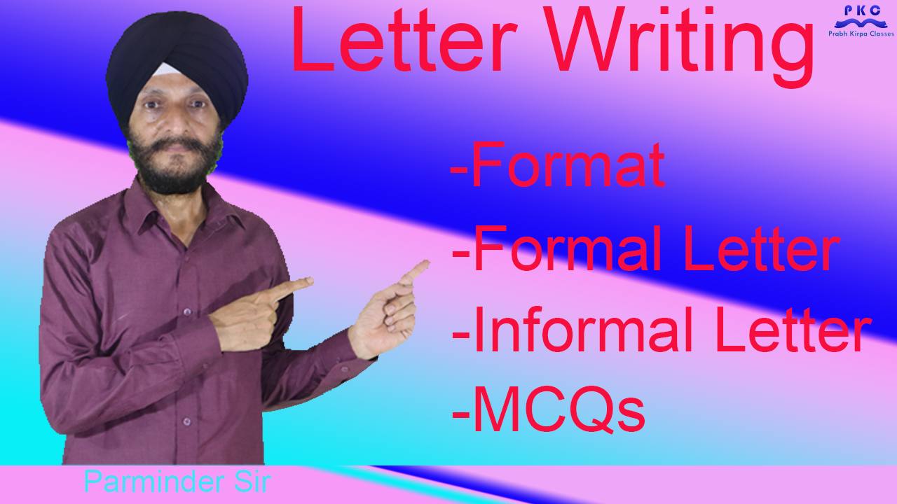 Letter writing - Format, Formal and Informal letters, MCQs Letter writing - Format, Formal and Informal letters, MCQs