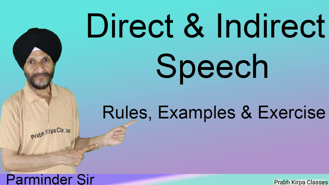 Direct Indirect Speech Direct Indirect Speech