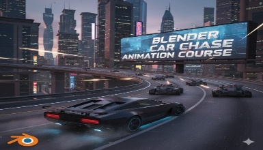 Make a Cinematic Car Chase Short Film Animation in Blender